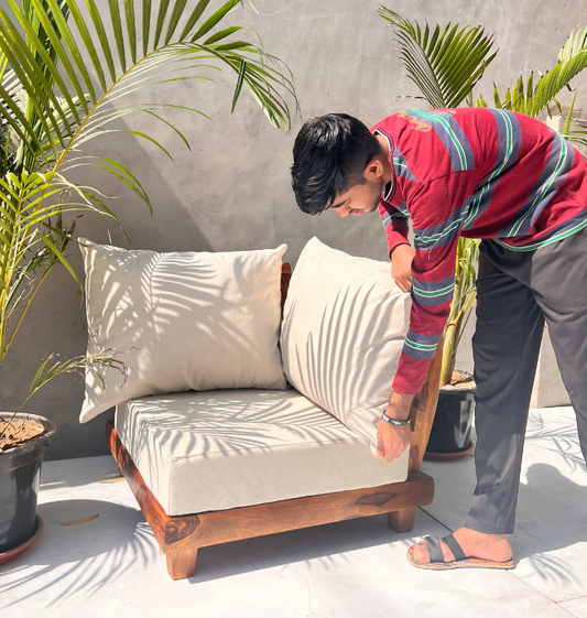 Urban Peninsula Wooden Corner Sofa