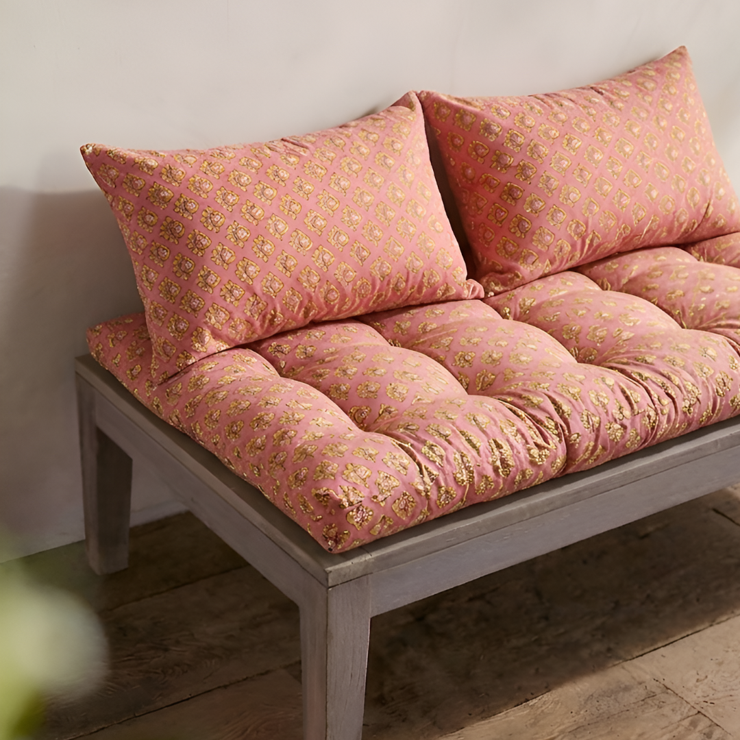 Jaipuri Bloom Low Seating Floor pad Cushion S2