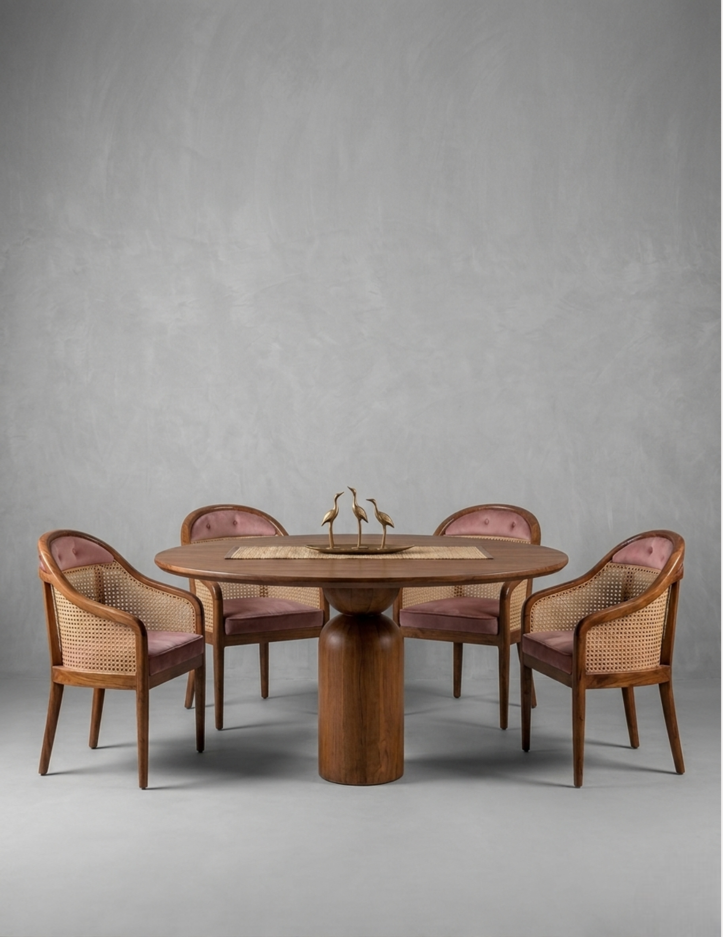 Magnus Oval Rattan 6 , 4 -Seater Dining chair set