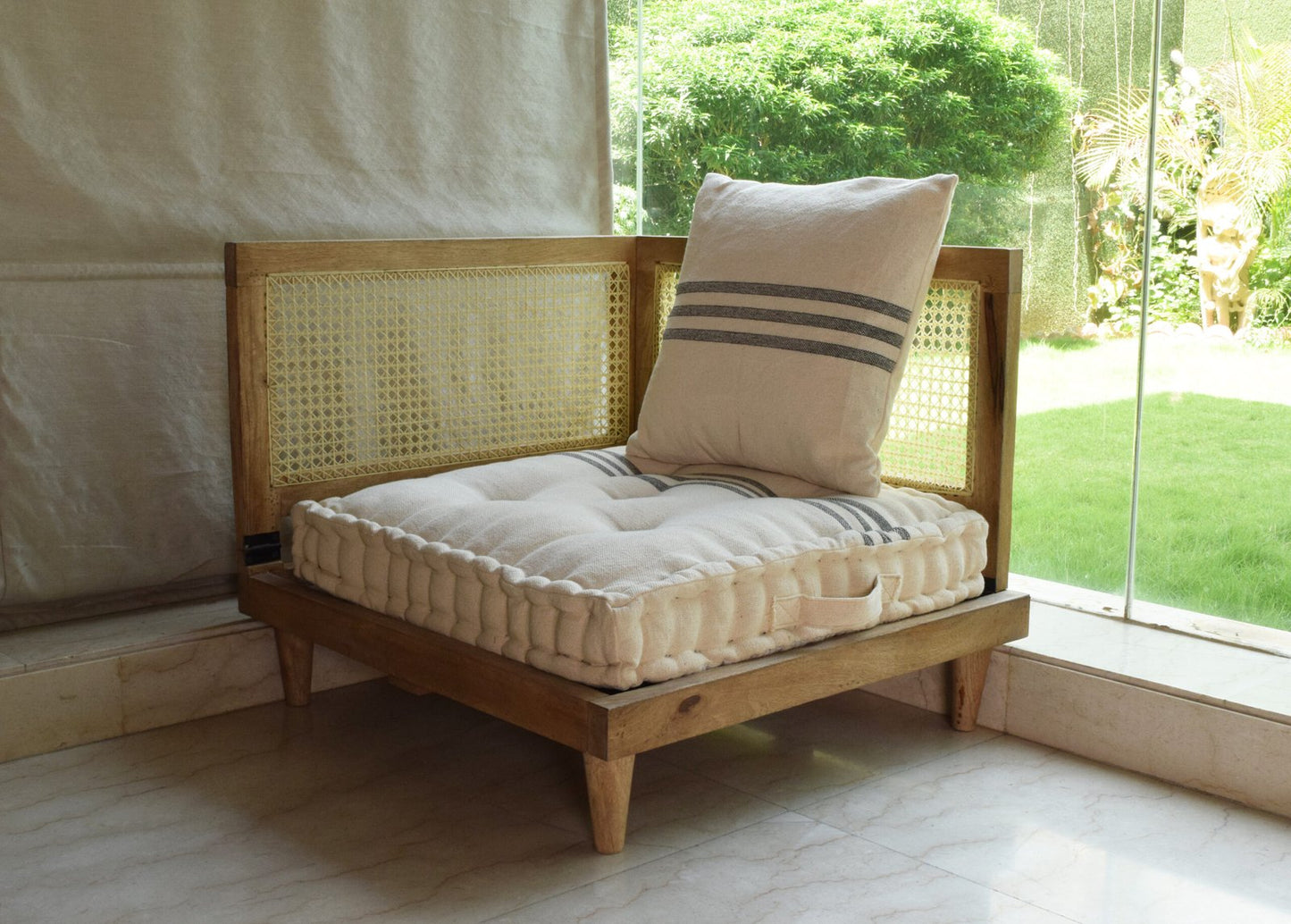 Urban Escape - Rattan Corner Sofa In Solid Wood