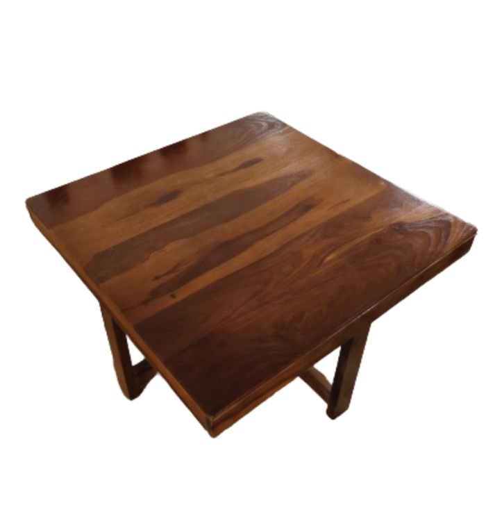 Solid Wood Low Seating Dining Table With 4 Stools