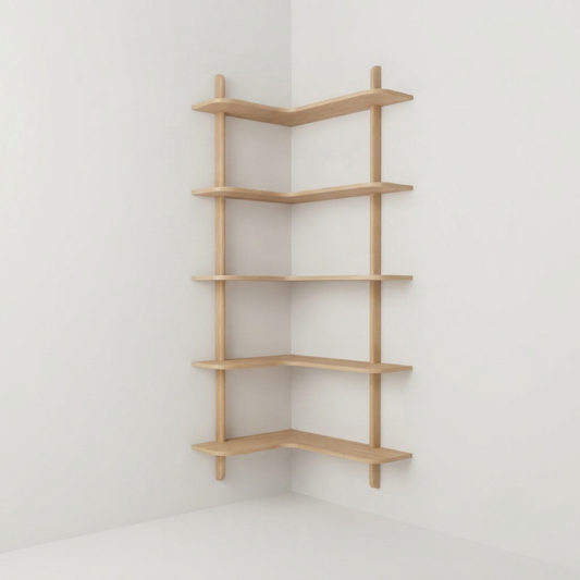 Urban Wooden Corner Shelving Unit