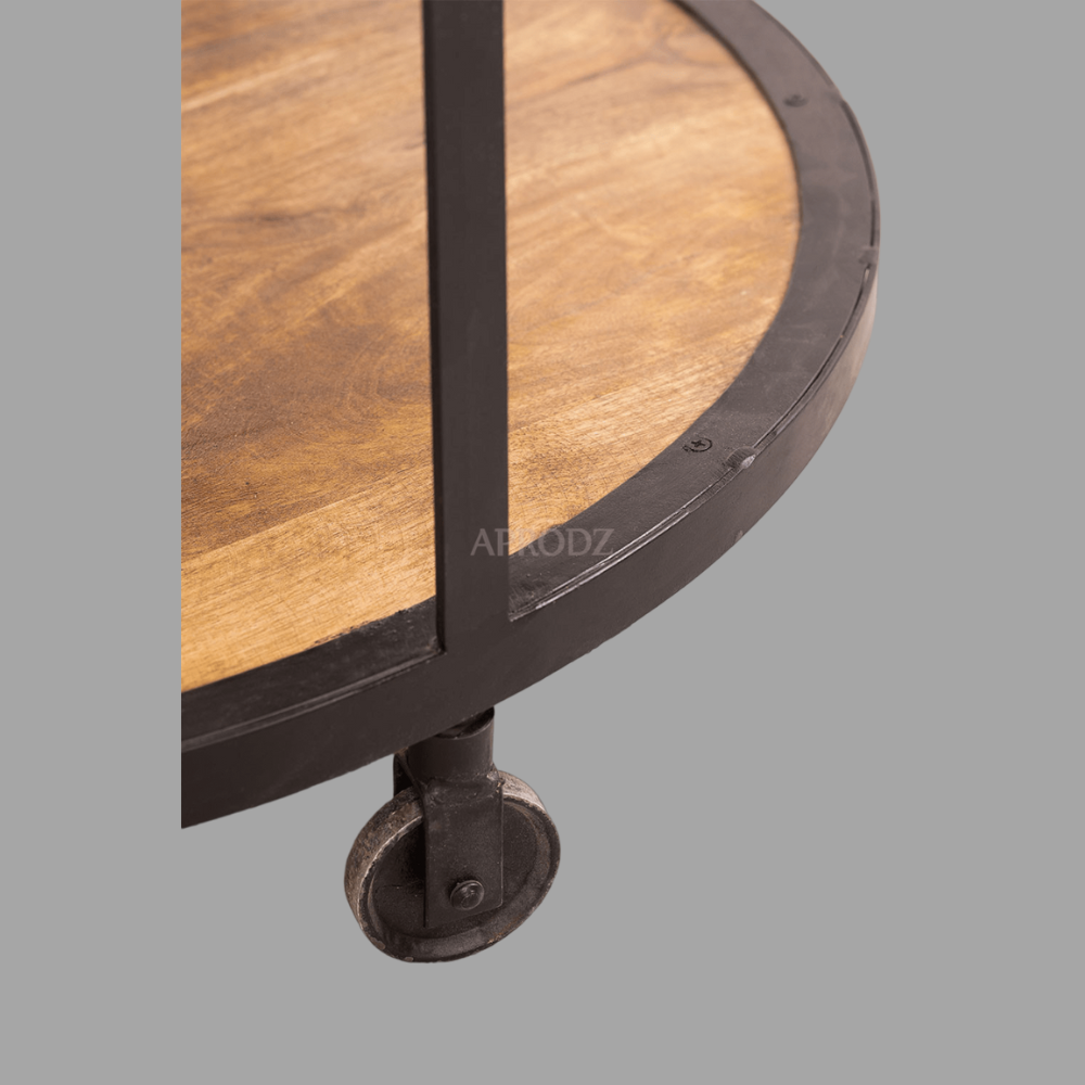 Coffee table with wheels