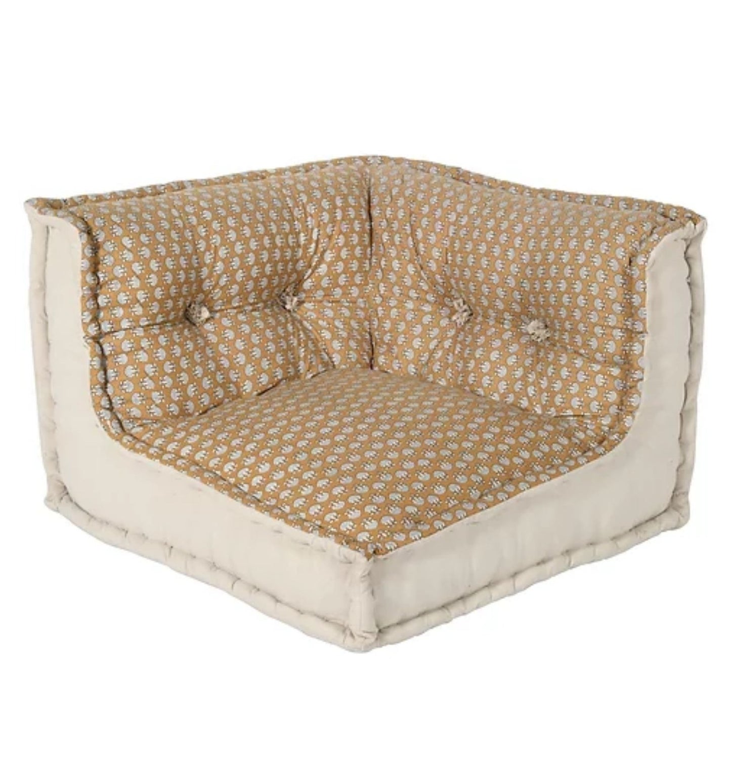 Full Set Floor Sofa In Block Printed Seating | Low Floor sofa