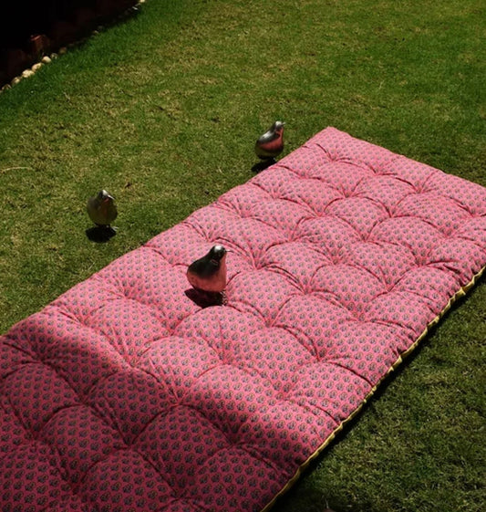 Pink Floral Floor Sofa Mattress Pad | Floor Mattress