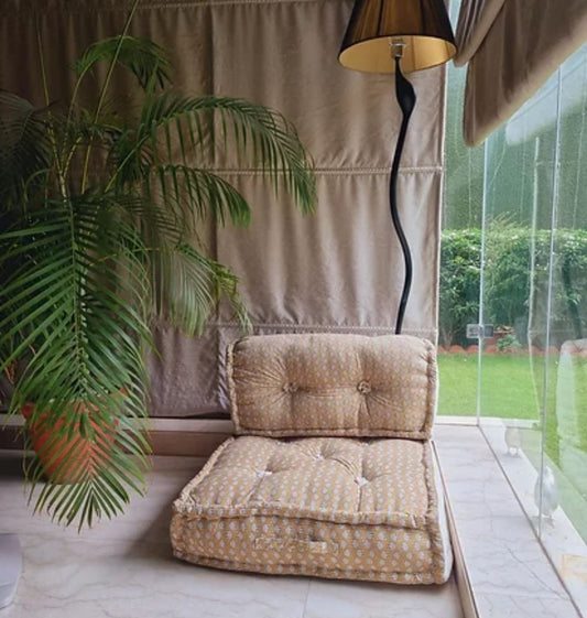 Modular Design Floor Sofa Chair Block Print