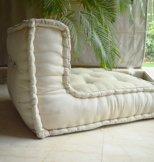 Modular Design Summer Khadi Floor Sofa Chair In Light Dusky