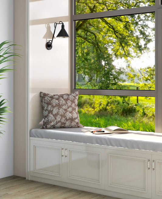 Set of 2 Paradise Palms Grey Cushion Covers