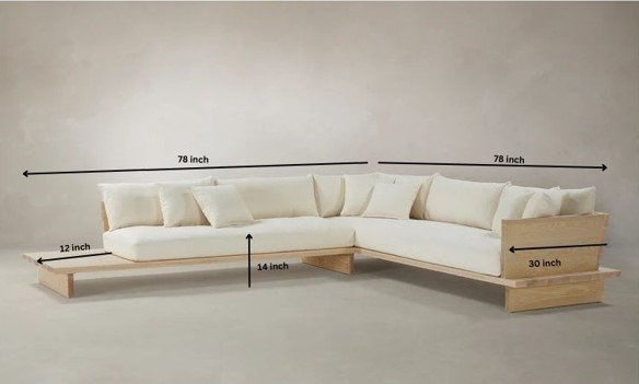 Urban Den Low Seat Sectional L-Shape Sofa