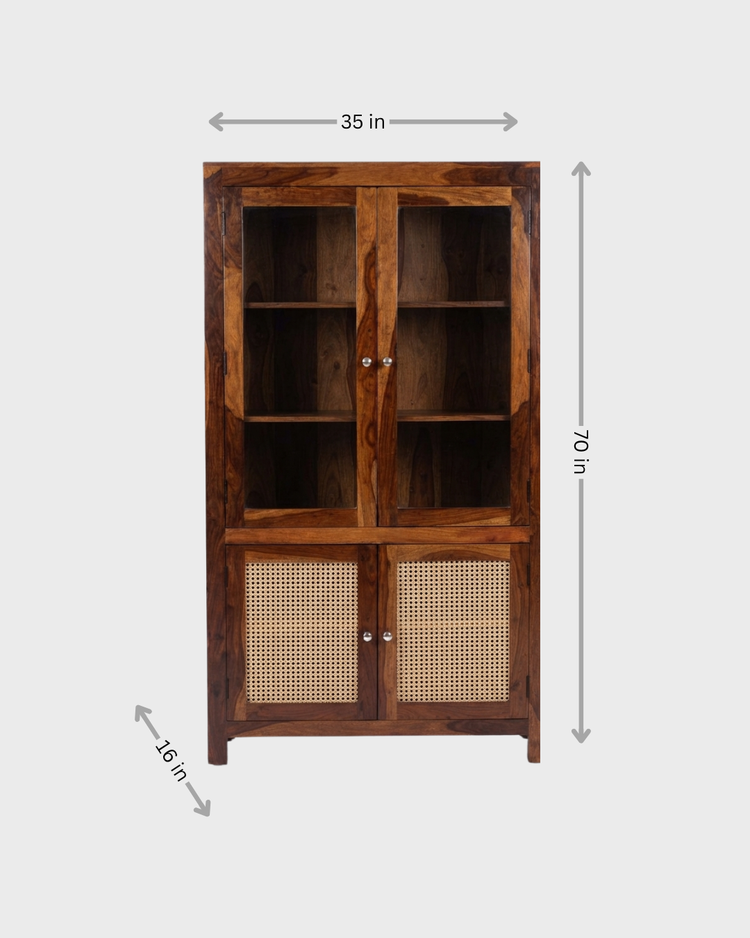 The Lumina Cane-Panel Display Cabinet