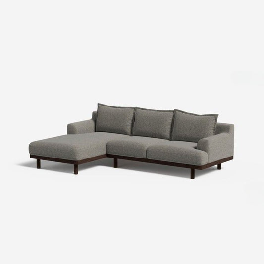 Lumi 5 -Seater Boucle Fabric Sofa – Minimalist Grey Design