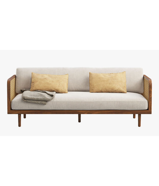 Urban Living Rattan Sofa In Solid wood | Wooden Sofa