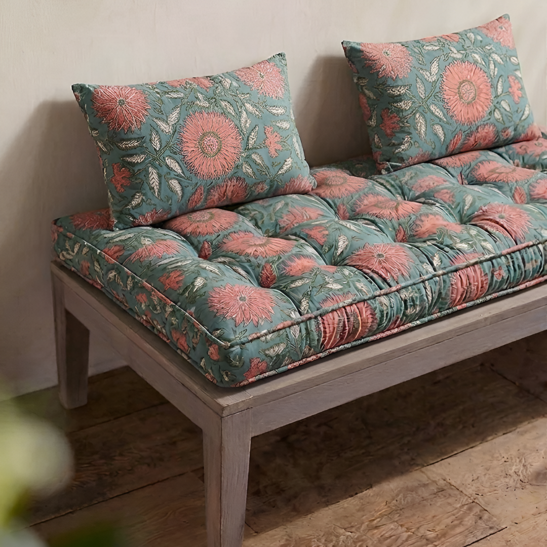 Jaipuri Bloom Low Seating Floor pad Cushion