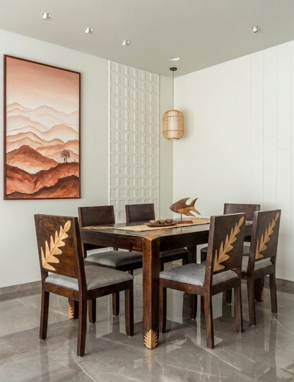 Fern Solid Wood 4, 6 Seater Dining chair  Set