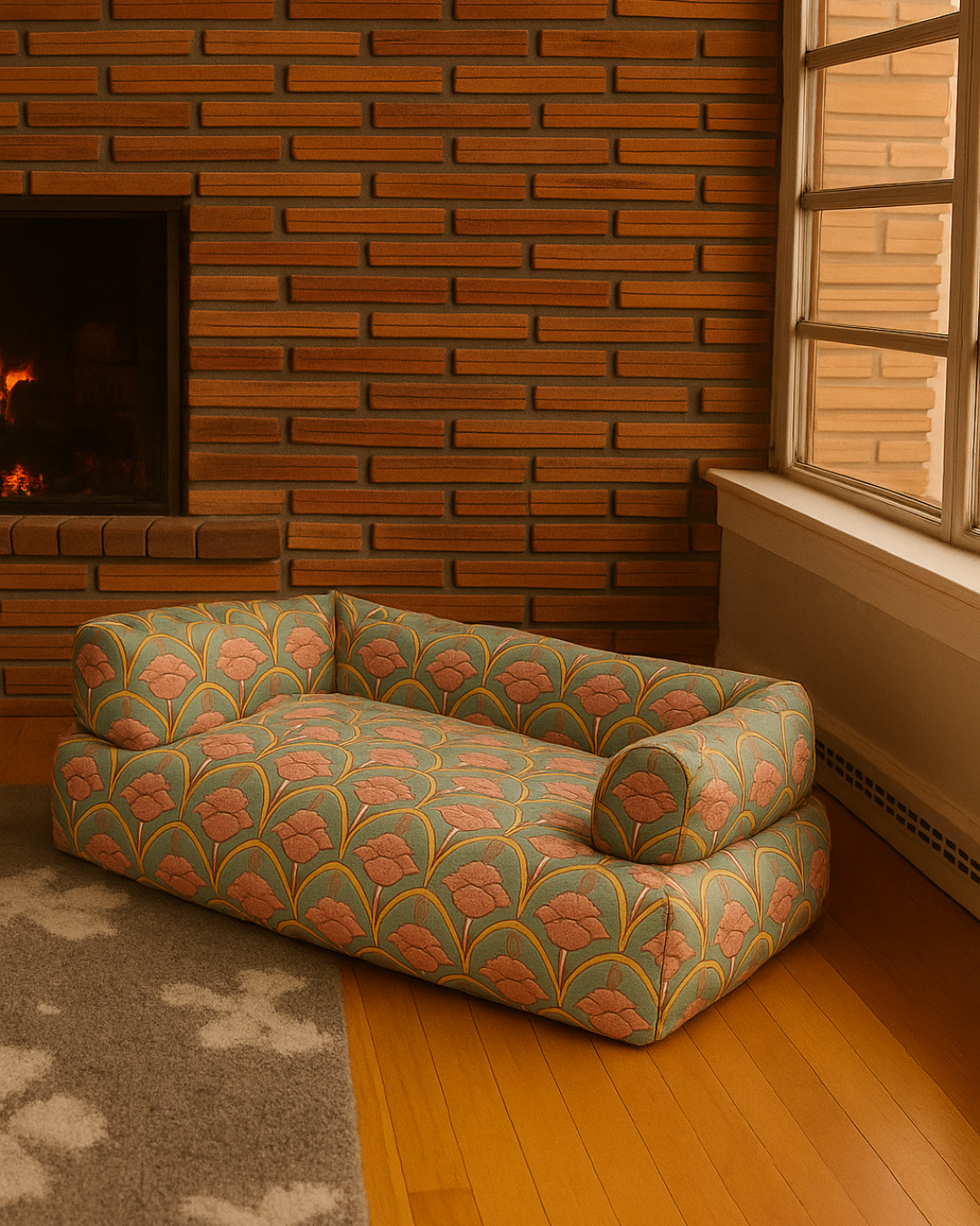 Floral print Urban Den Dog Bed 100% cotton