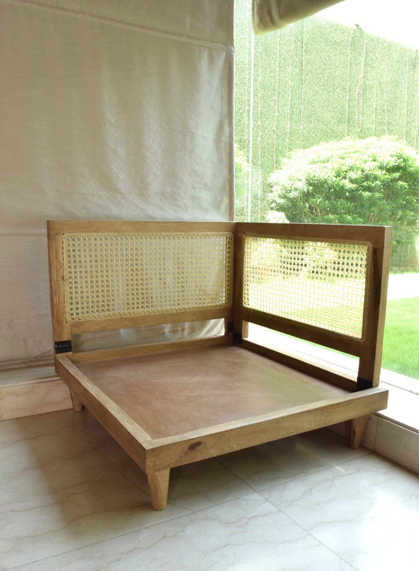 Urban Escape - Rattan Corner Sofa In Solid Wood