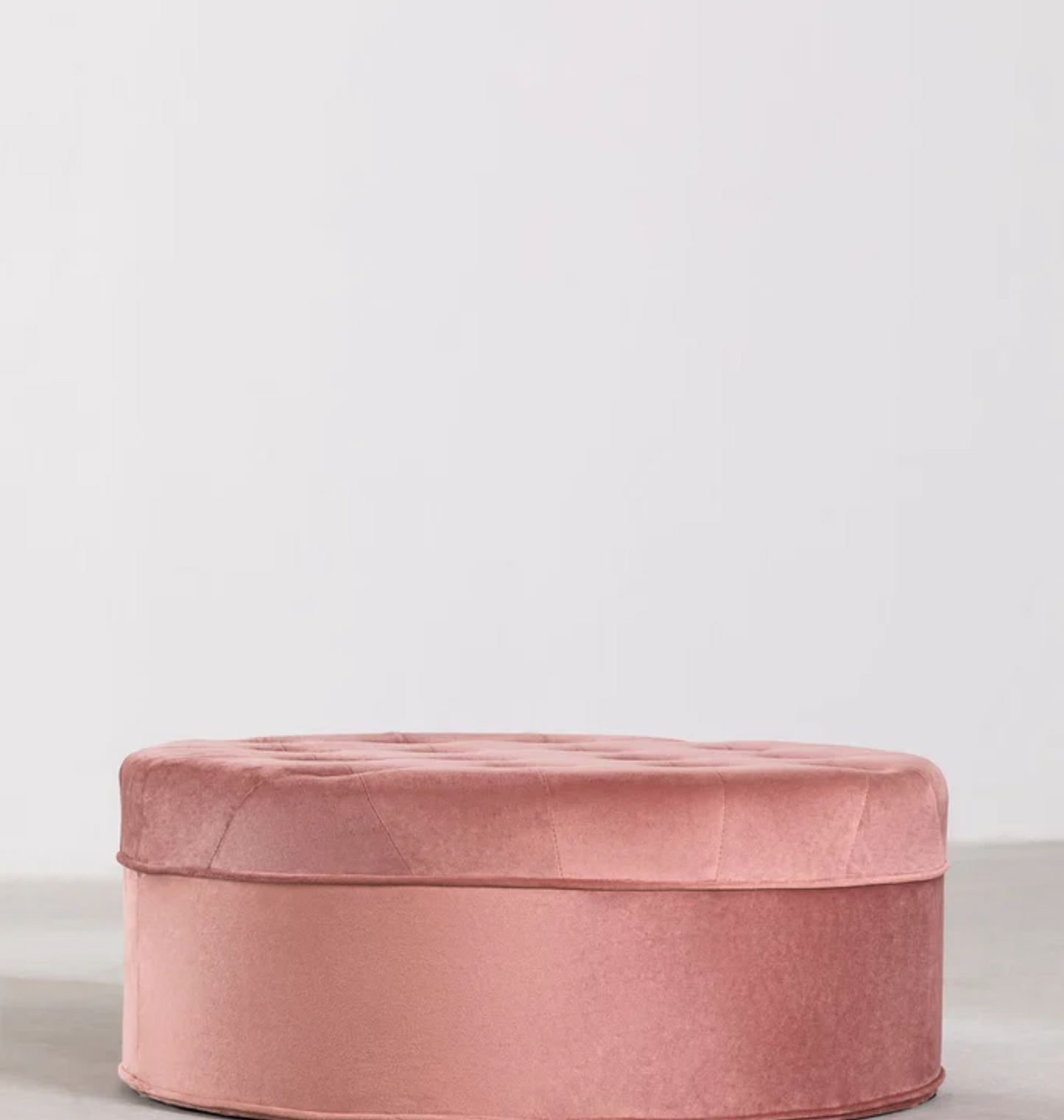 Solid Velvet Round Pouffe Gabby