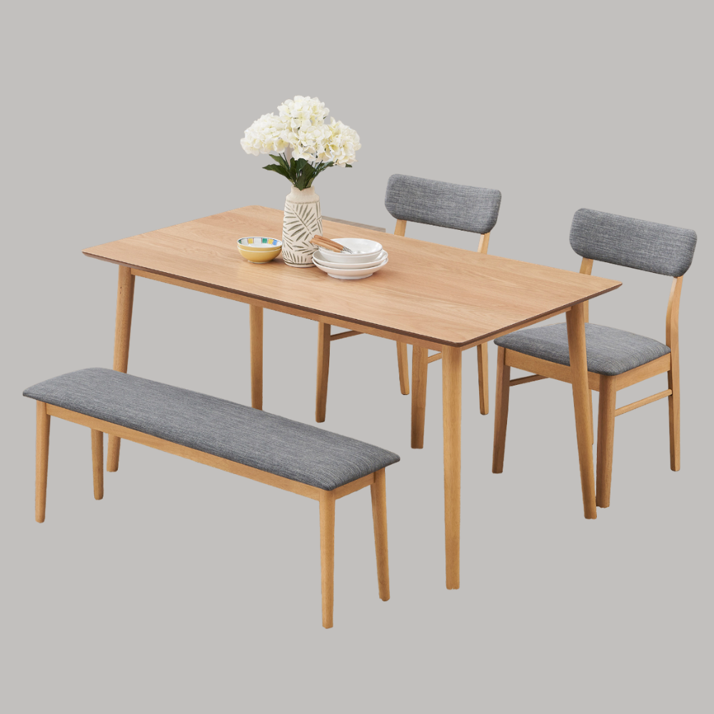 Urban Den 4 Seater Natural Dining Set