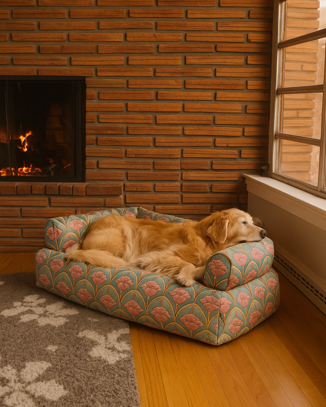 Floral print Urban Den Dog Bed 100% cotton