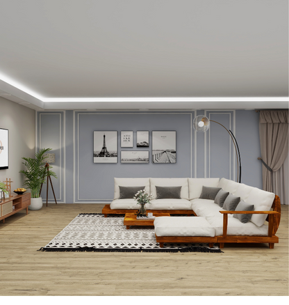 Urban Peninsula l shaped Sectional Sofa Set