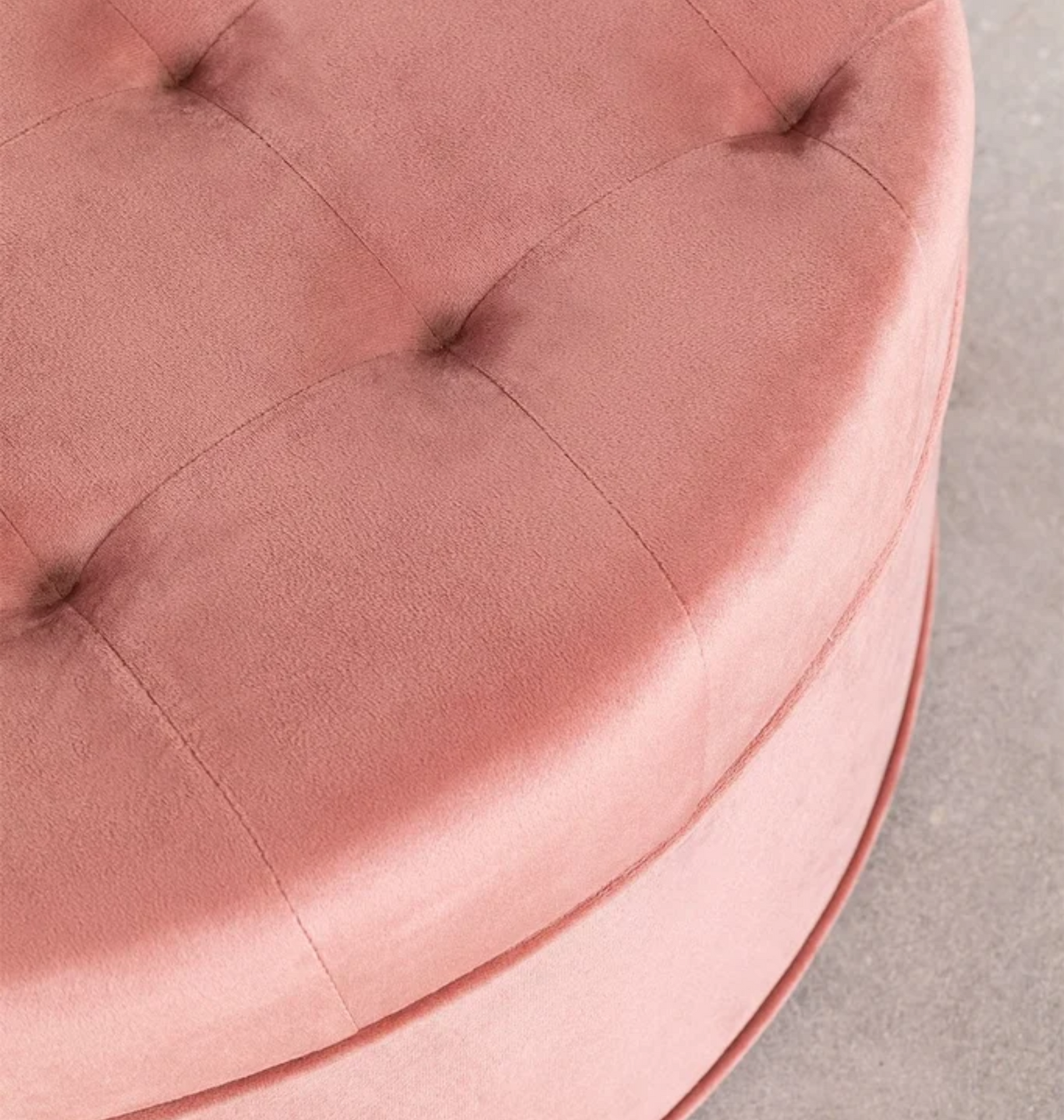 Solid Velvet Round Pouffe Gabby