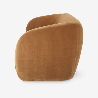 3-Seater Velvet Sofa – Camel Colour, Contemporary Style