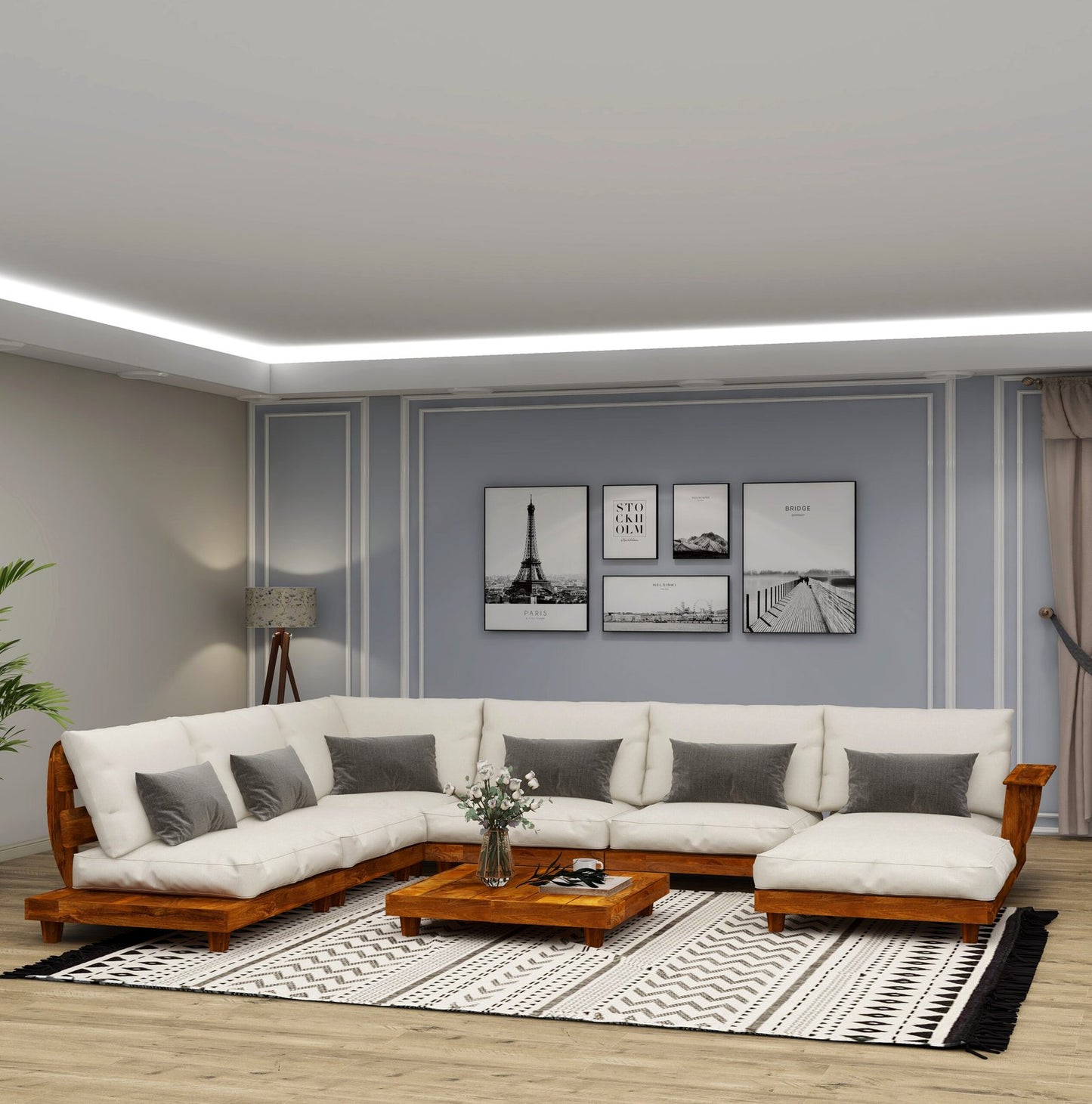 Urban Peninsula Single Seater Sofa With Extension