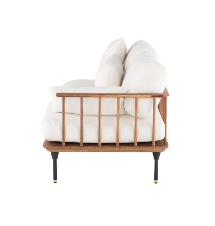 Urban Den Venus Wood 3 Seater Sofa | Customize Sofa