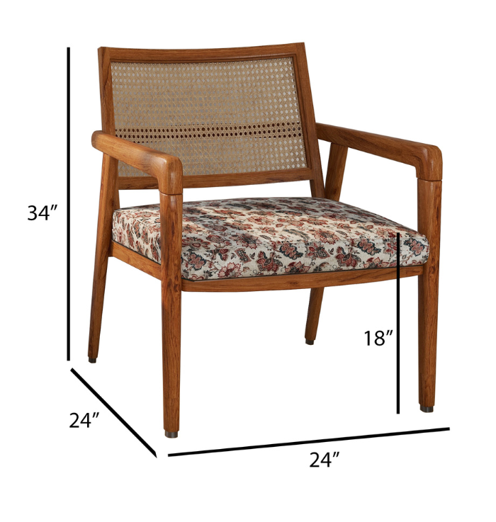 Urban Home Rattan Arm Chair - Natural