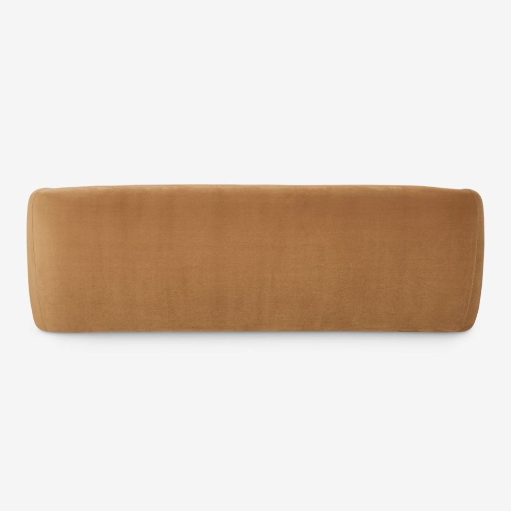 3-Seater Velvet Sofa – Camel Colour, Contemporary Style