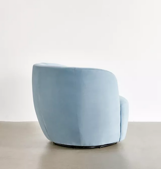 Cloud Urban Velvet Fabric Sofa In Light Grey Color Solid Frame