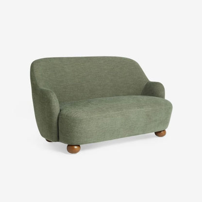 Ellio 2 Seater Sofa in Green Soft Textured Weave