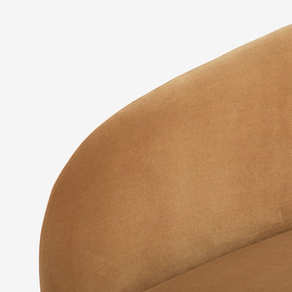 3-Seater Velvet Sofa – Camel Colour, Contemporary Style