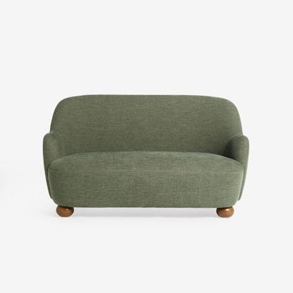 Ellio 2 Seater Sofa in Green Soft Textured Weave