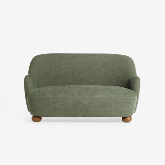Ellio 2 Seater Sofa in Green Soft Textured Weave