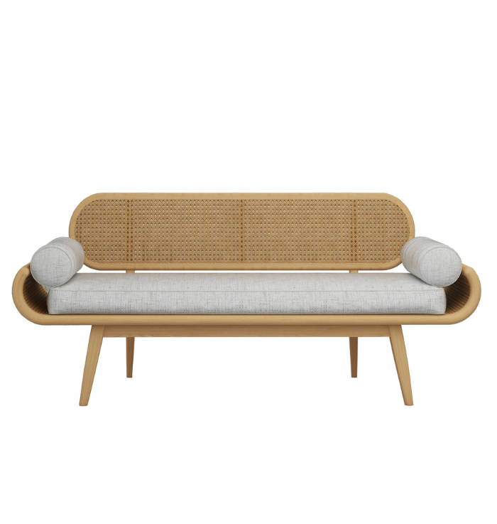 Vintage Urban 2 Seater Cane Bench