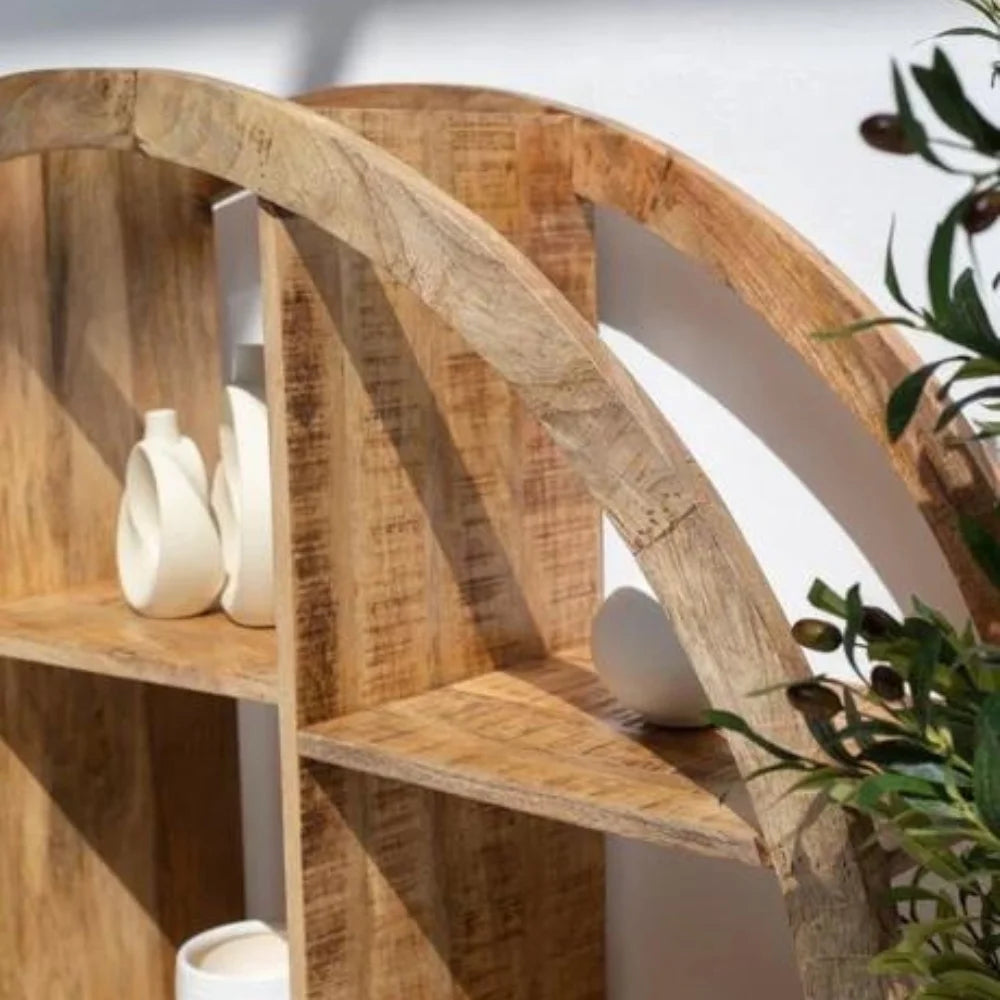 Circular Wooden Bookshelf by Urban Den