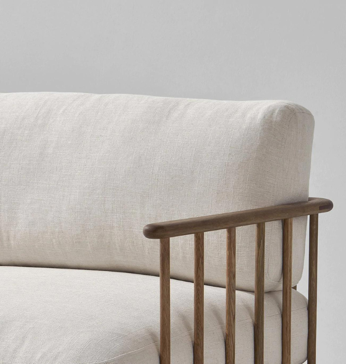 Urban Den Venus Wood 3 Seater Sofa | Customize Sofa