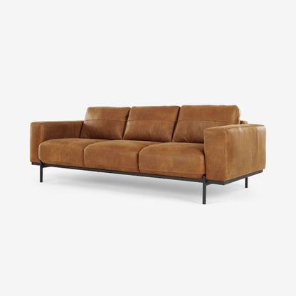 3-Seater Sofa – Premium Tan Leather