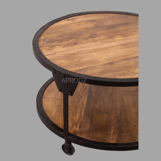 Coffee table with wheels