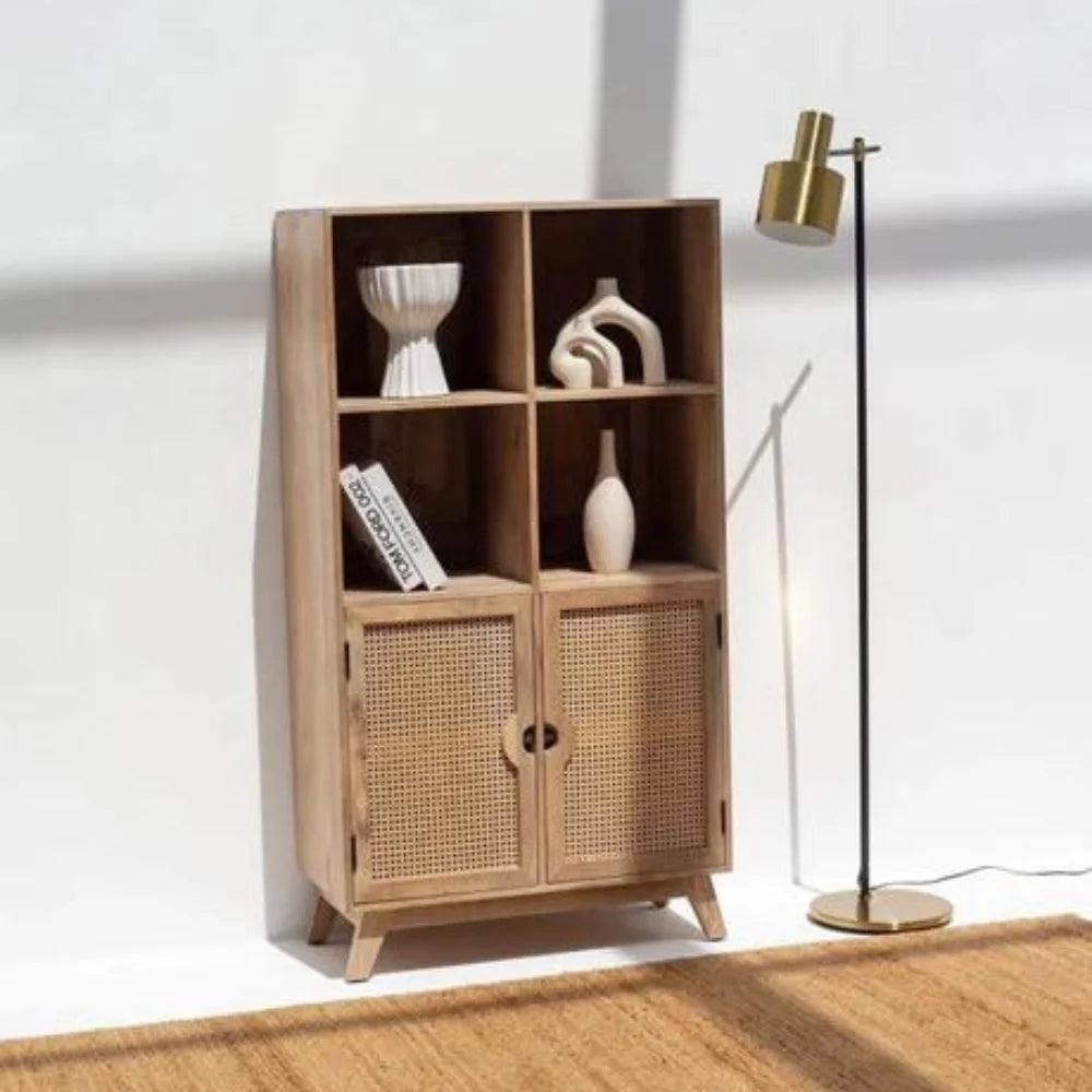 Urban Den Rattan Door Display Cabinet