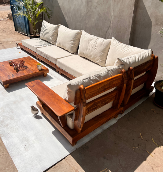 Urban Peninsula l shaped Sectional Sofa Set