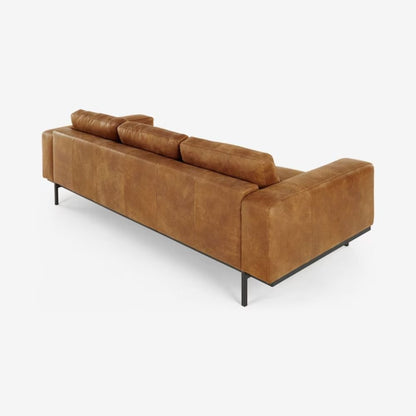 3-Seater Sofa – Premium Tan Leather
