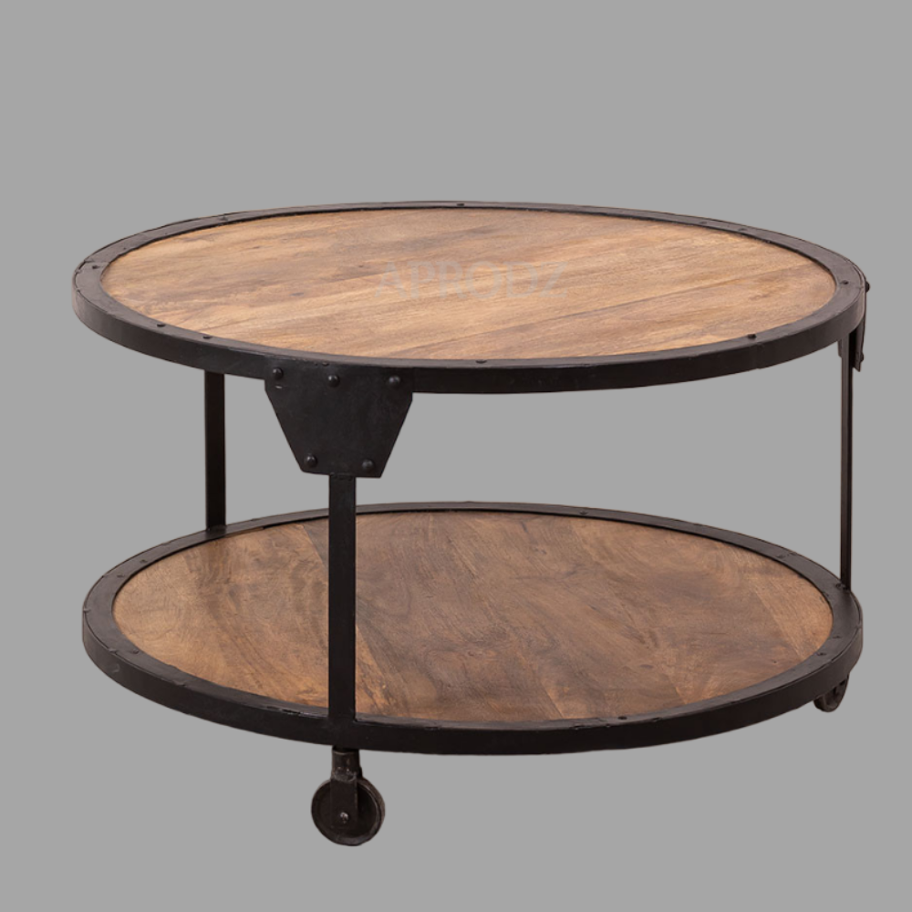 Coffee table with wheels