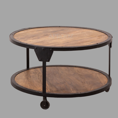 Coffee table with wheels