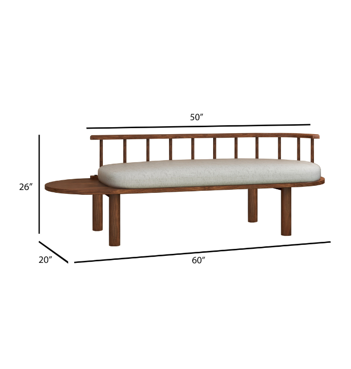 Urban Czar 2 Seater Wooden Bench