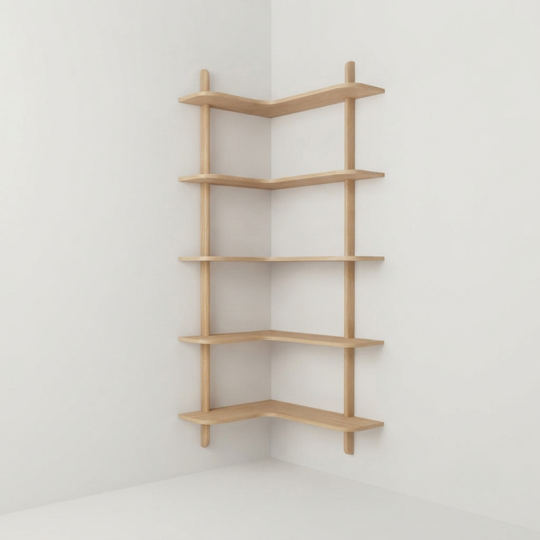 Urban Wooden Corner Shelving Unit
