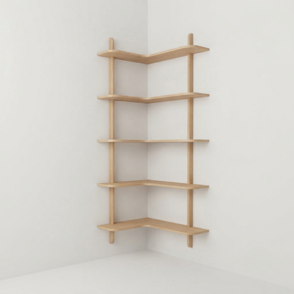 Urban Wooden Corner Shelving Unit