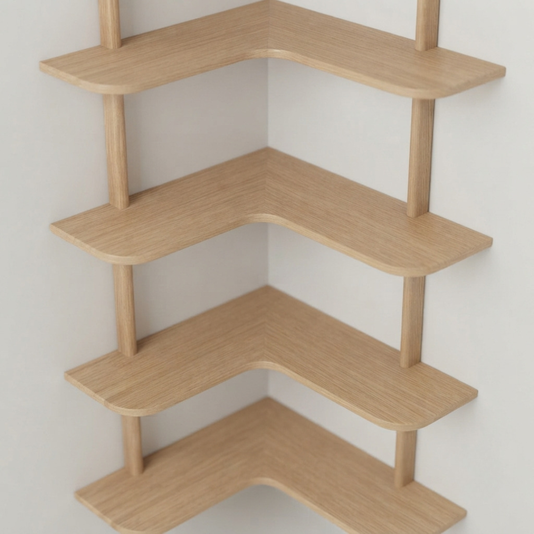 Urban Wooden Corner Shelving Unit