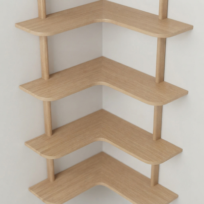Urban Wooden Corner Shelving Unit